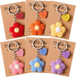 The Teacher Appreciation Crochet Flower Keychain Gift Set – “Thank You for Helping Me Grow” (6 Pack)