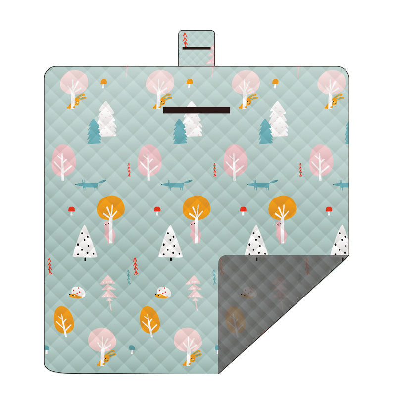 The Hare's Grove Waterproof Picnic Blanket 200x200cm – Foldable Extra Large Family Mat for Indoor & Outdoor Picnics (Portable Carry Design)
