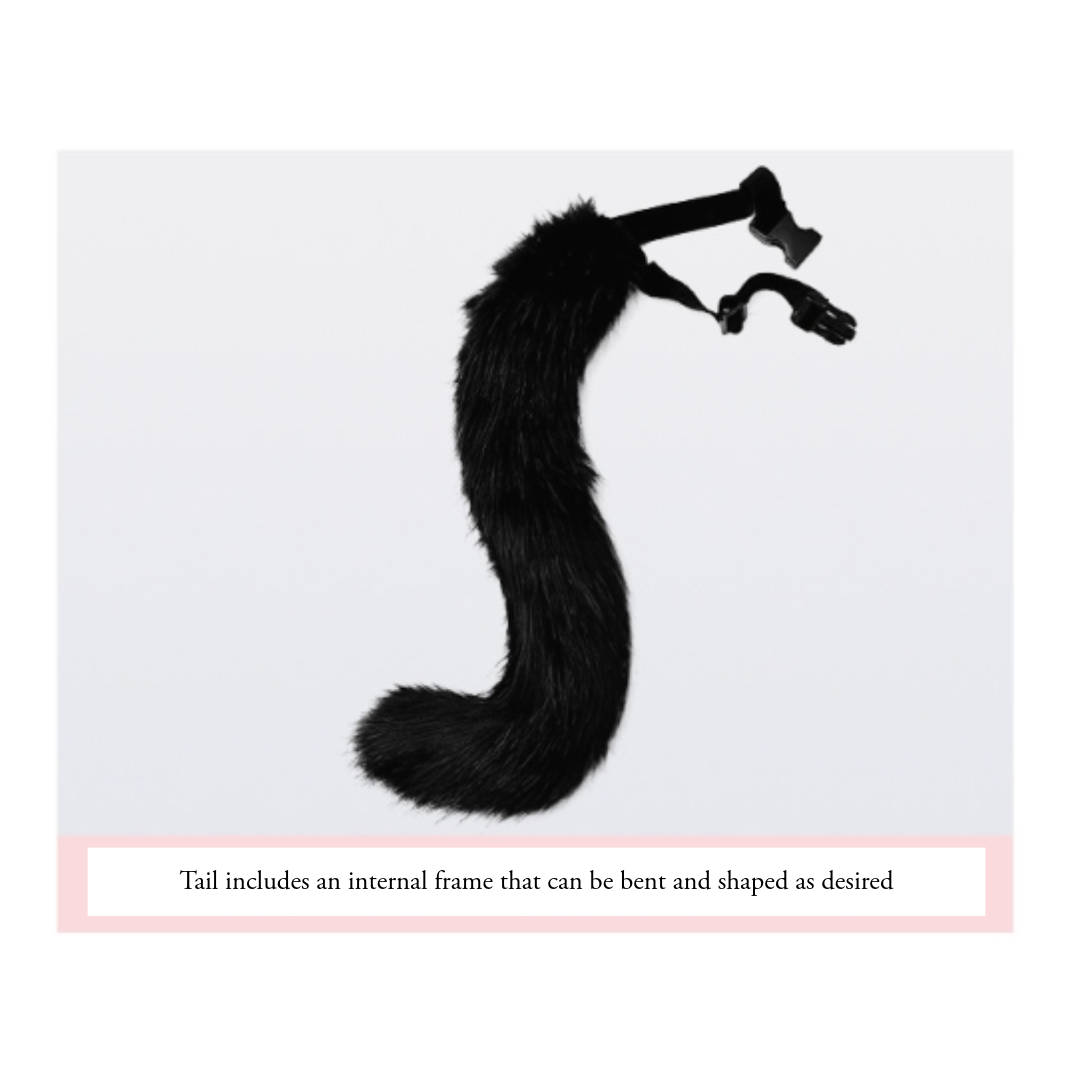 Reddish-Brown Fox Costume Set 4-Piece – Furry Mask, Ears, Tail & Paws Cosplay Kit