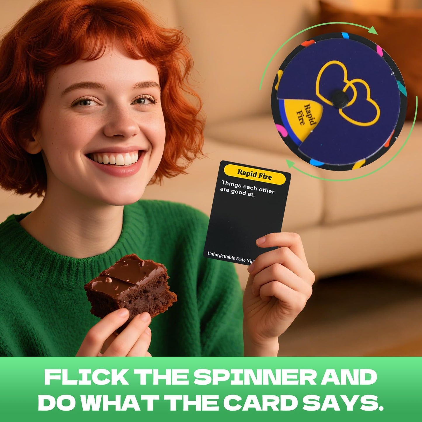 Unforgettable Date Night Game for Couples – 300-Card Romantic & Playful Relationship Game with Spinner