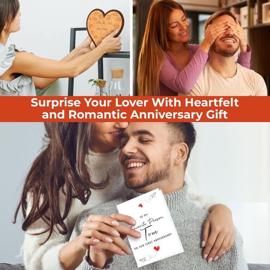 1st Anniversary Wooden Heart Puzzle Gift – Romantic Keepsake for Couples & Milestone Celebrations