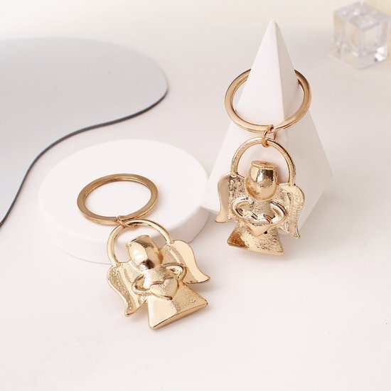 Angel Keychain Party Favour Set (5 Pack) – Baptism, Baby Shower, Christening & Communion Gifts with Thank You Tags