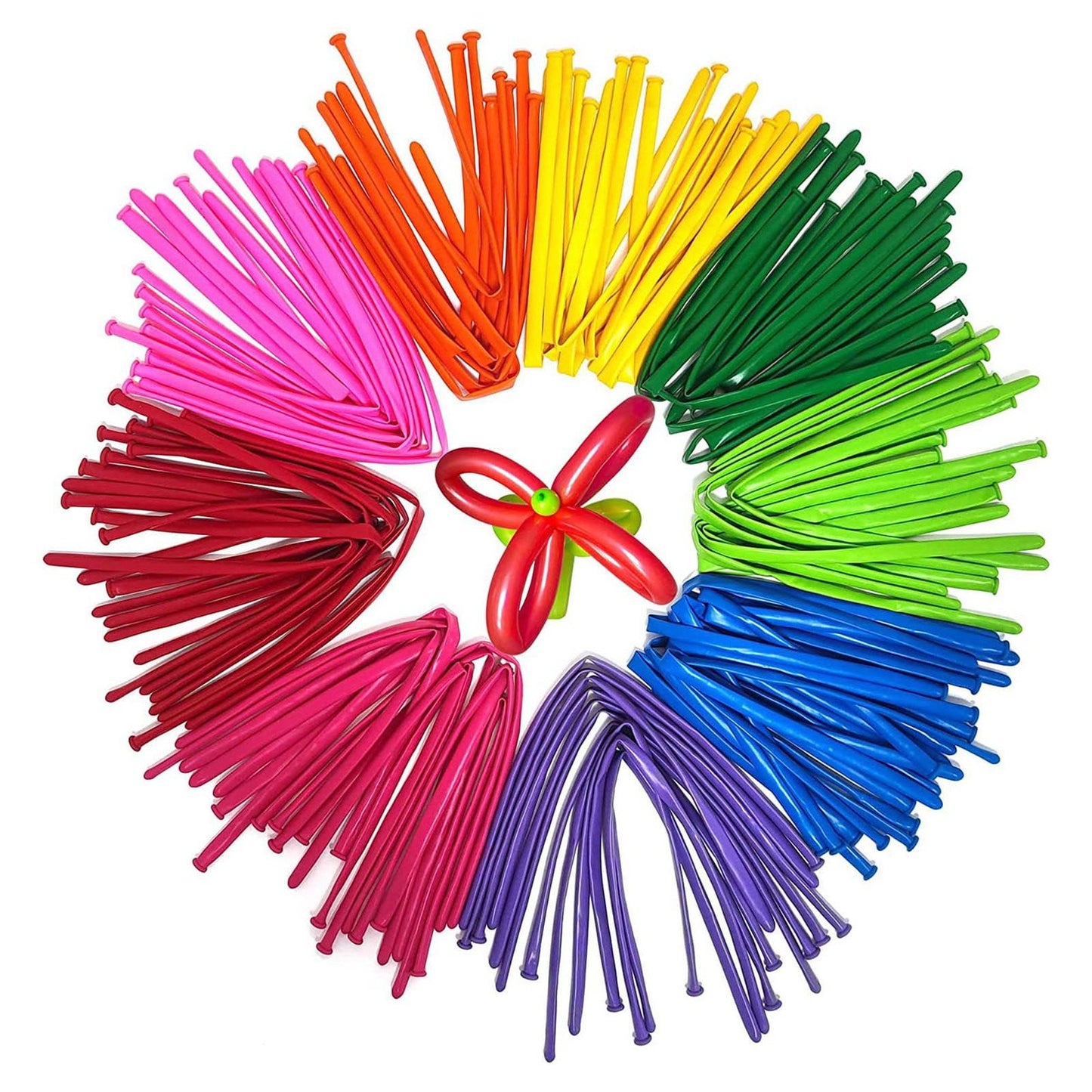 100 Pack 260 Long Twisting Balloons – Colourful Latex Balloons for Animal Modelling, Balloon Art & Party Decorations