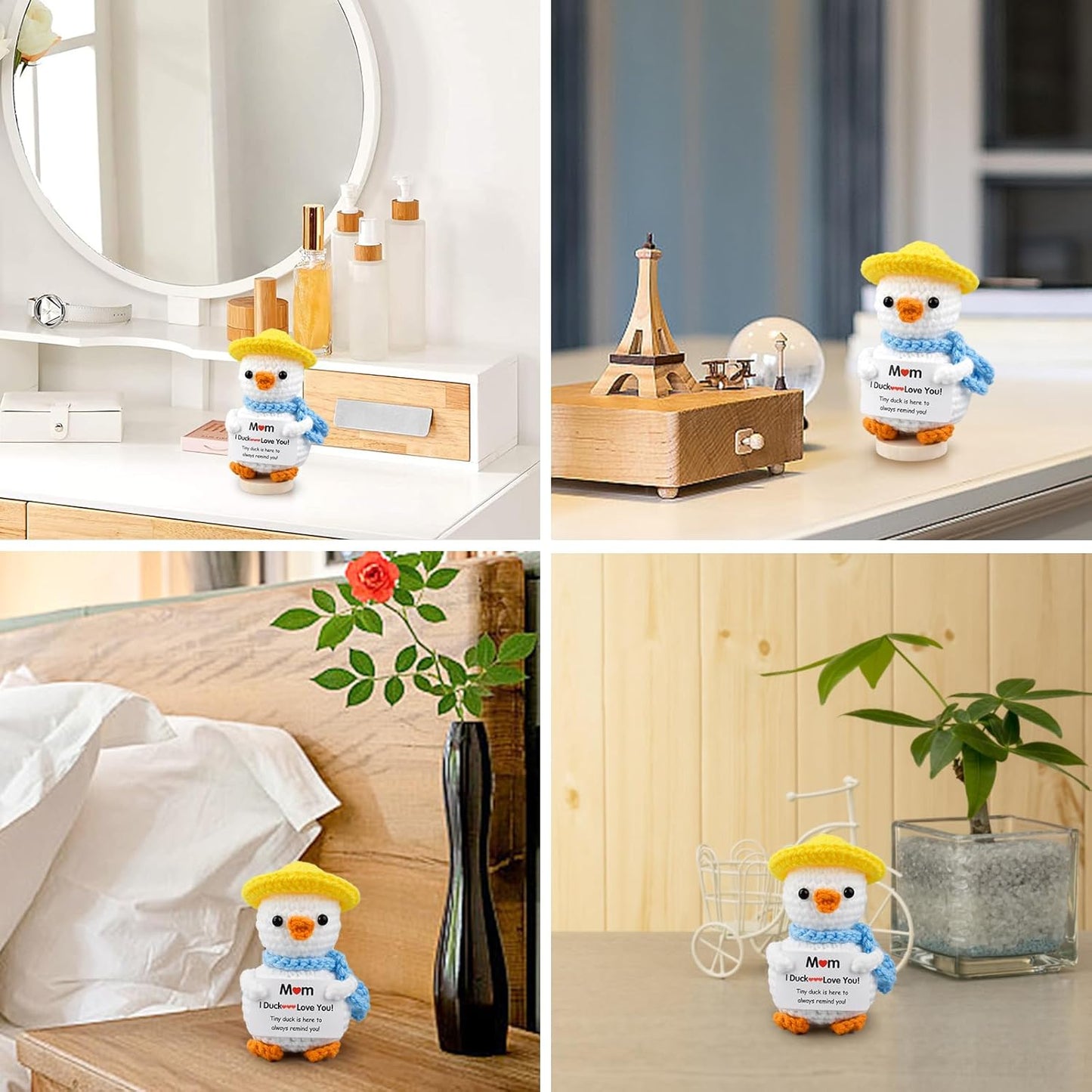 Handmade Crochet Duck Gift for Mum – Cute “I Duck Love You” Keepsake Plush