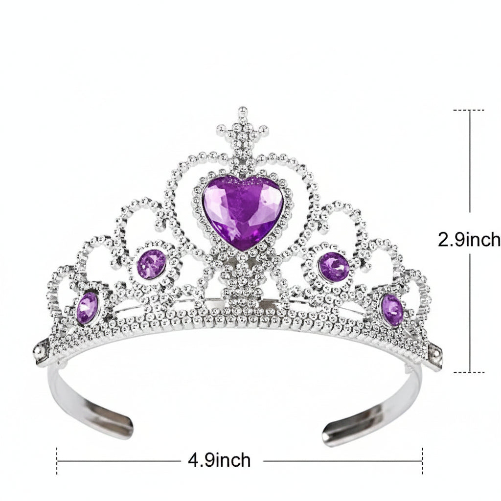 Mermaid Princess Jewellery Set for Kids – Tiara, Necklace, Bracelet, Ring & Earrings Dress-Up Costume Accessories