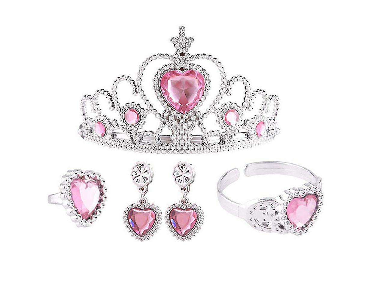 Princess Dress Up Accessories Set for Kids – Tiara, Wand, Braided Hair, Gloves & Jewellery Costume Kit