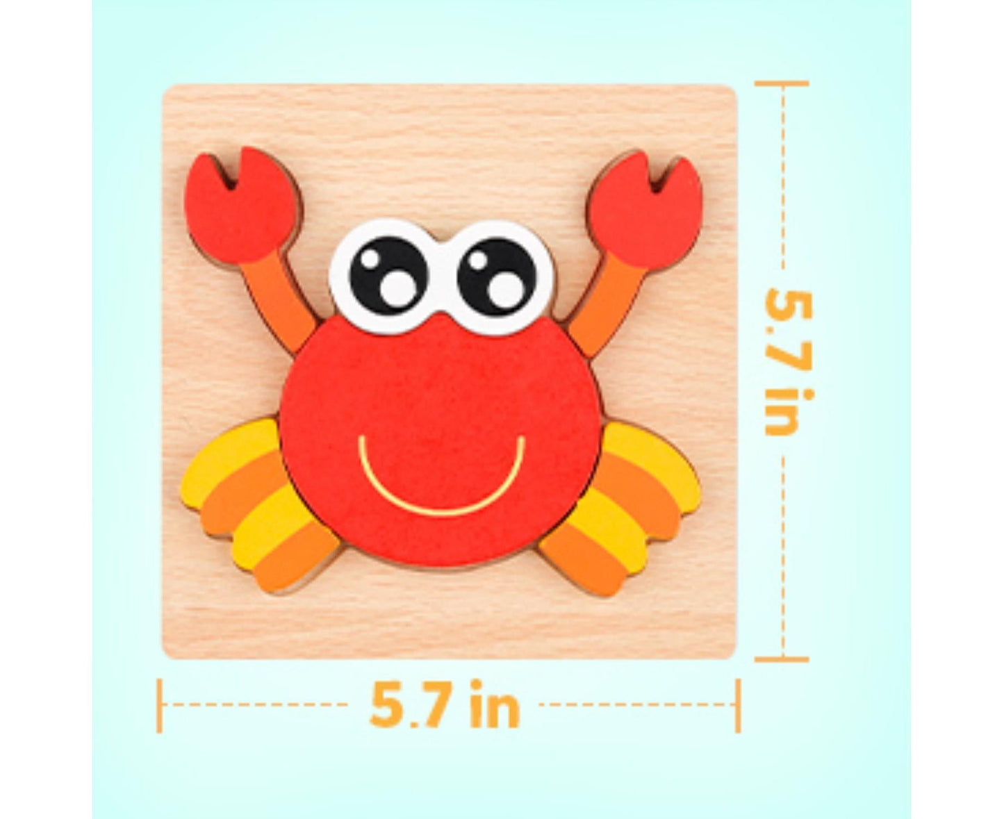 6-Pack Wooden Animal Puzzle Set for Toddlers – Montessori Jigsaw Boards, Fine Motor Skills & Early Learning Toy