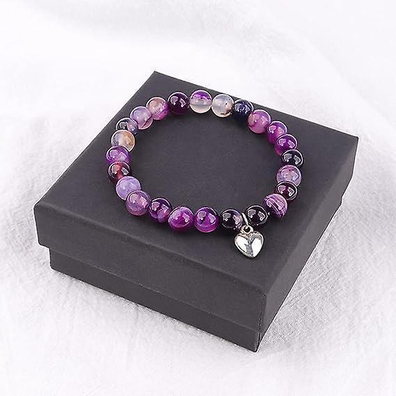 Inspirational Natural Stone Bracelet Gift – “Life Is Tough But So Are You” Crystal Bead Bracelet with Heart Charm for Get Well, Support & Meaningful Gifting