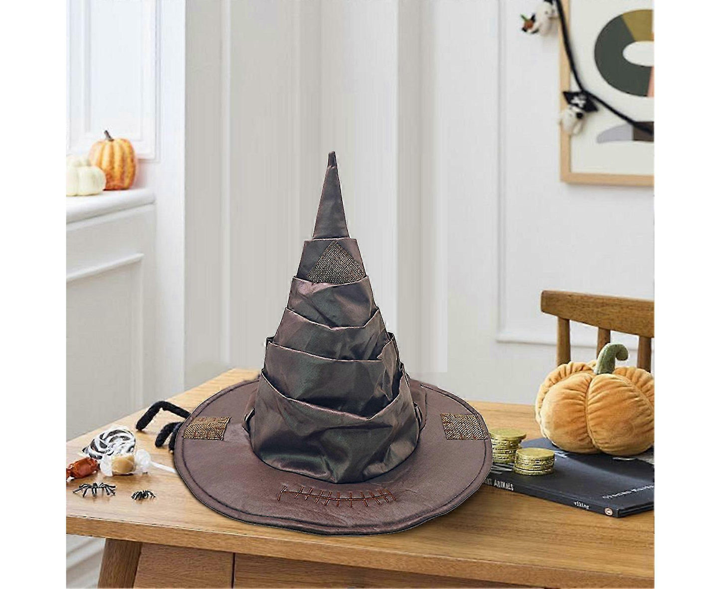 Retro Wizard Hat – Rustic Witch Hat for Earth Mage, Cosplay & Halloween Costume Dress-Up