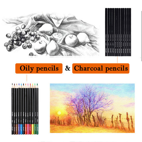 Artist Drawing Kit: Art Tools and Pencils for Drawing Colouring and Sketching