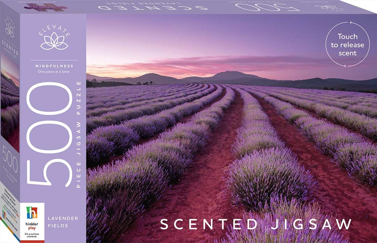 Elevate Mindfulness: Lavender Fields 500 Piece Scented Jigsaw Puzzle