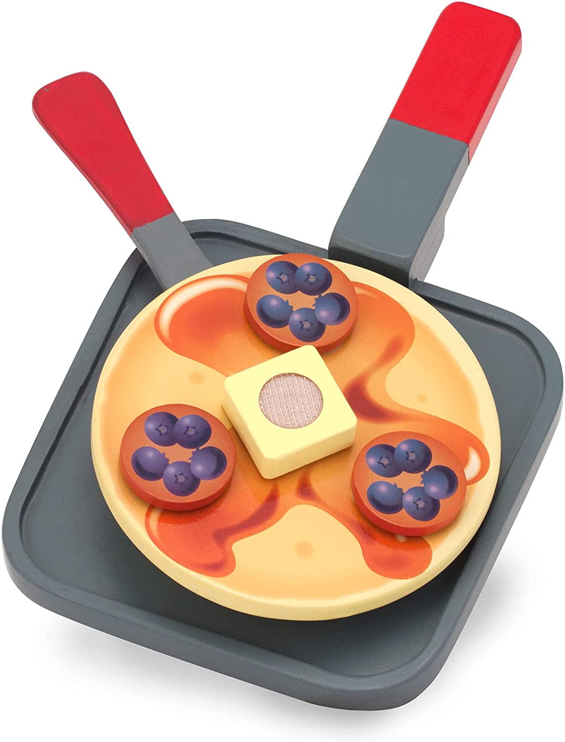 Wooden Flip and Serve Pancake Set - 19 Piece Breakfast Play Set