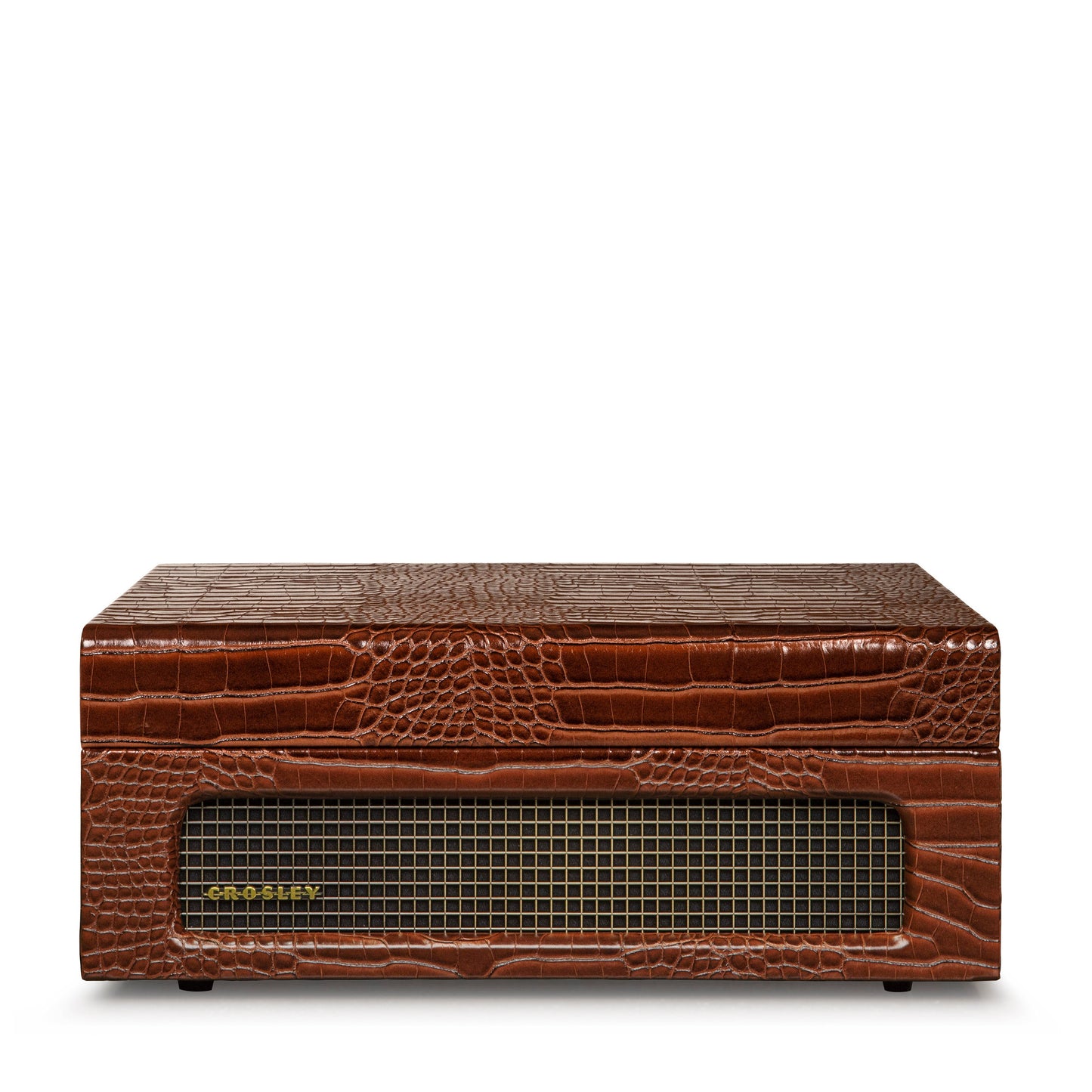 Crosley Voyager Brown Croc - Bluetooth Portable Turntable with Crosley Record Storage Display Stand
