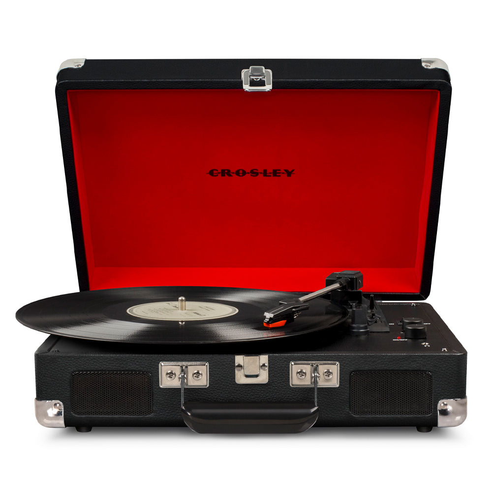 Crosley Cruiser Black - Bluetooth Portable Turntable & Crosley Entertainment Stand