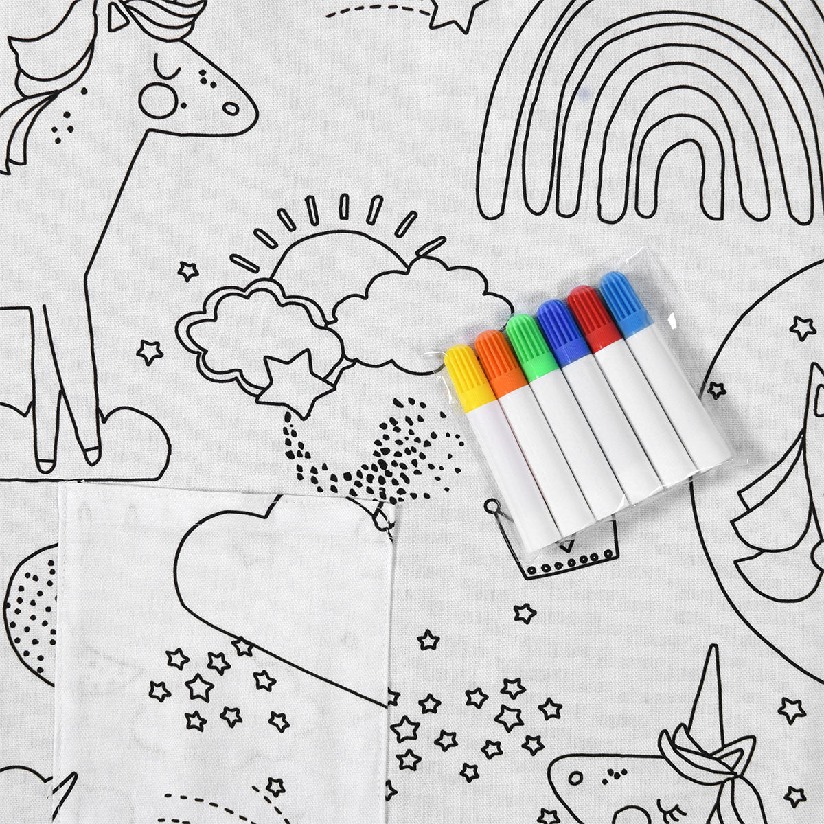 Happy Kids Unicorn Dreams Colour Me In Picnic Blanket (125 x 125cm)