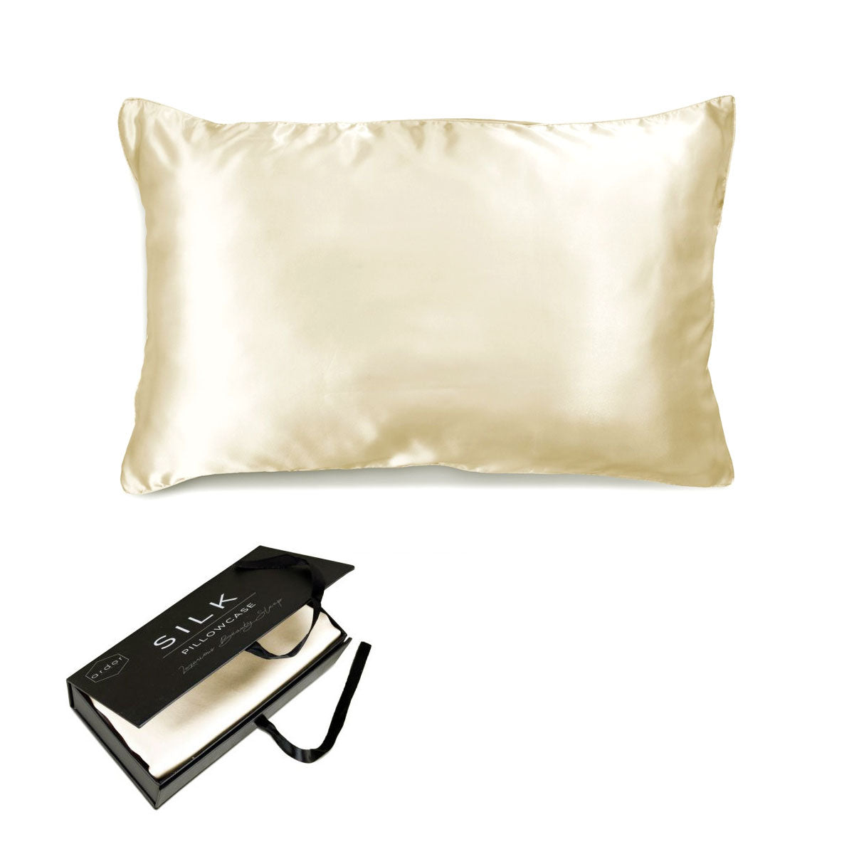 Ardor Mulberry Silk Standard Pillowcase Ivory Dreams