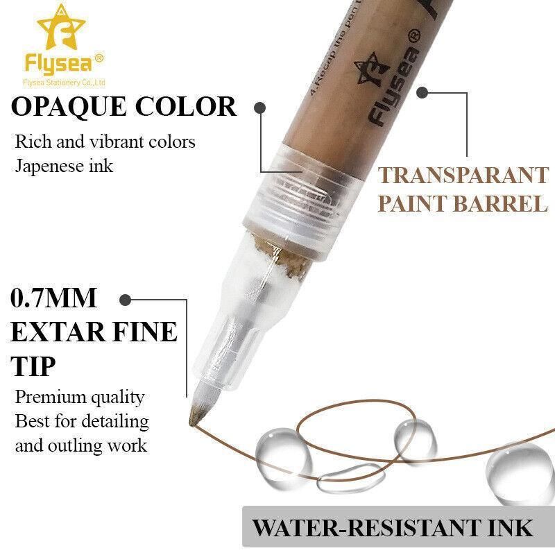 12-Colour Skin Tone Acrylic Paint Marker Set – Fine Tip 0.7mm Art Pens for Detail, Portrait & Creative Expression