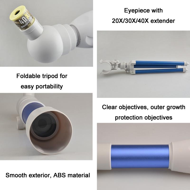 Kids Beginner Telescope – Science & Nature Exploration Toy (Type B – Blue)