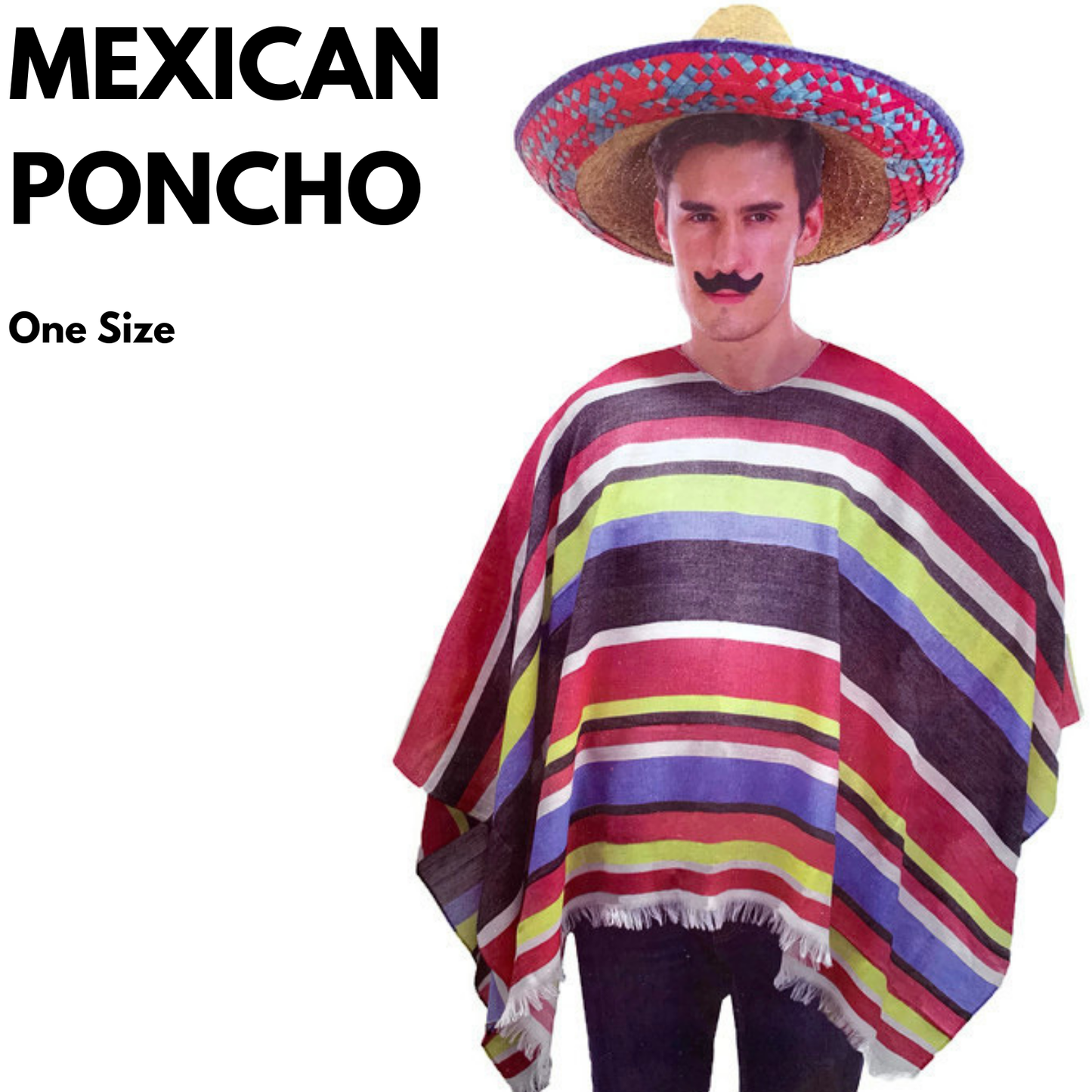 Mexican Poncho Party Costume