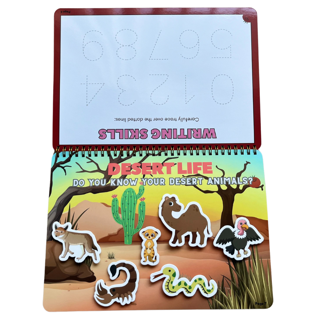 Tiny Walkers Montessori Busy Book for Kids – 30 Page Interactive Learning Quiet Book with Activities & Accessories