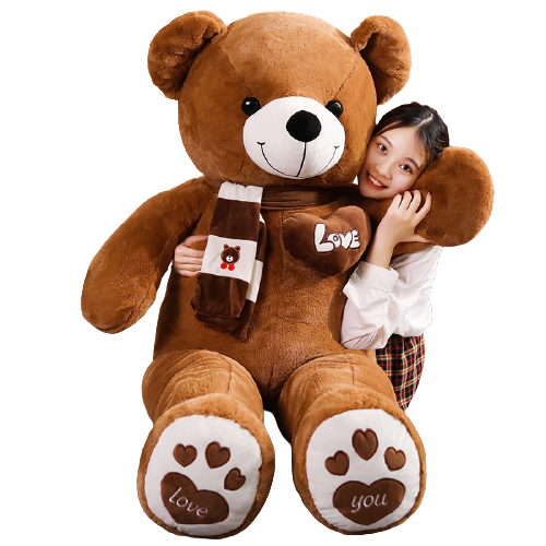 Cocoa The Giant Teddy Bear - 100 cm Brown Soft Plush Snuggle Bear