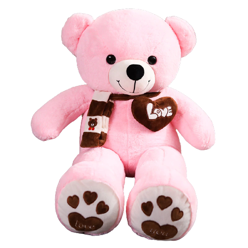 Candy The Giant Teddy Bear - 100 cm Pink Soft Plush Snuggle Bear