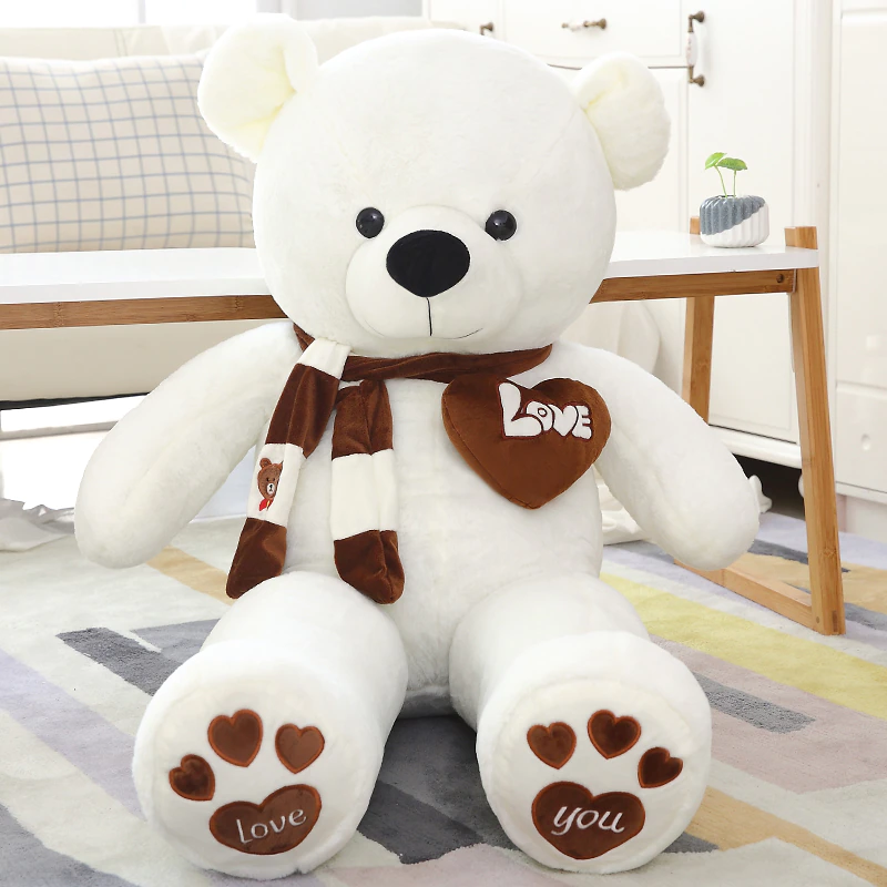 Milky The Giant Teddy Bear - 100 cm White Soft Plush Snuggle Bear