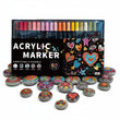 Dual-Tip Acrylic Marker Set - 60 Colours with Fine & Round Dual Tips