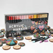 Dual-Tip Acrylic Marker Set - 72 Colours with Fine & Round Dual Tips