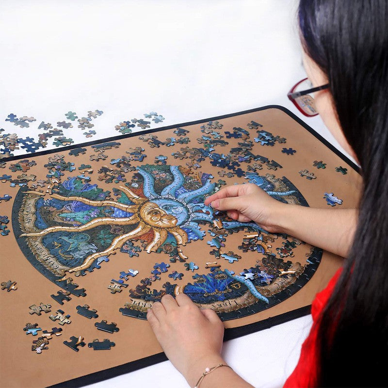 Astrology Sun & Moon: Zodiac Signs Wheel Jigsaw Puzzle - 500 Piece Jigsaw Puzzle