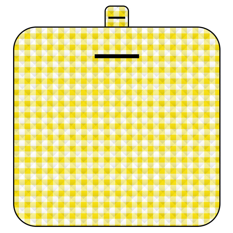Yellow Checkered Waterproof Outdoor Picnic Blanket – Thickened & Foldable Mat (150x200cm)