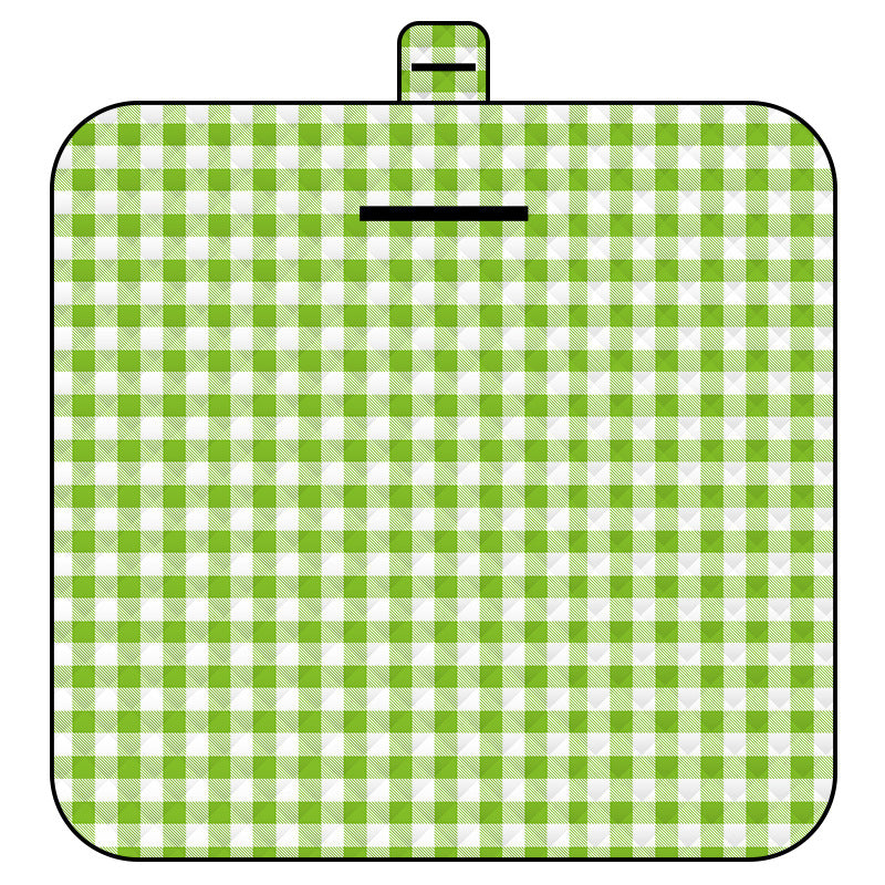 Green Checkered Waterproof Outdoor Picnic Blanket – Thickened & Foldable Mat (150x200cm)