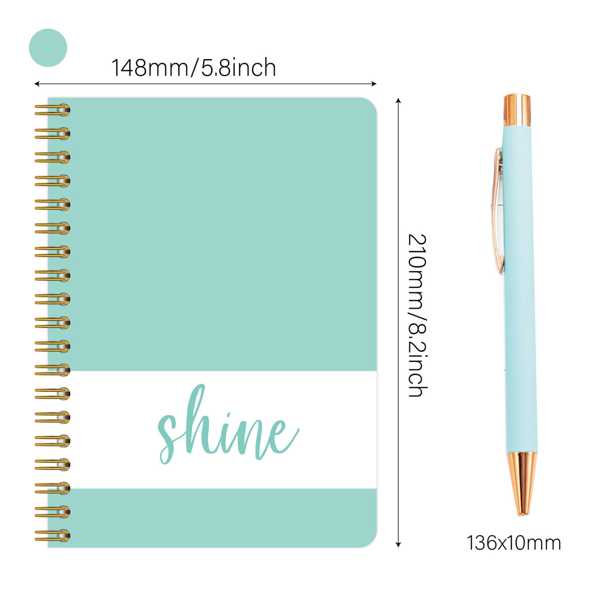 Kids Creative Journal Gift Set (Aqua) - Notebook, Pen, Stickers, and Accessories