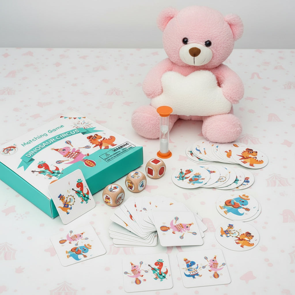 Dinosaur Circus Matching Game – Match & Race Card Game
