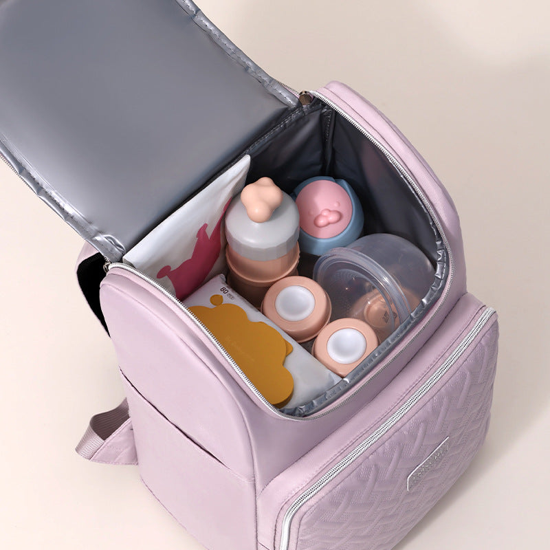 Forest Green Waterproof Insulated Backpack – Large Capacity Quilted Cooler Bag