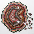 Nature Hues Algorithmic Agate Jigsaw Puzzle - 164 Unique Wooden Pieces