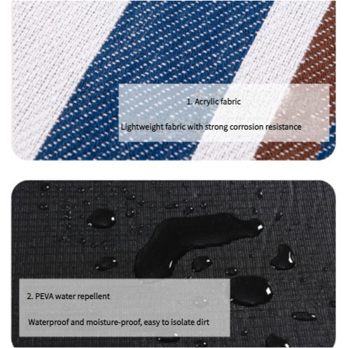 Mocha Blue Waterproof Foldable Picnic Blanket – Extra Large Outdoor Mat (2x2m)