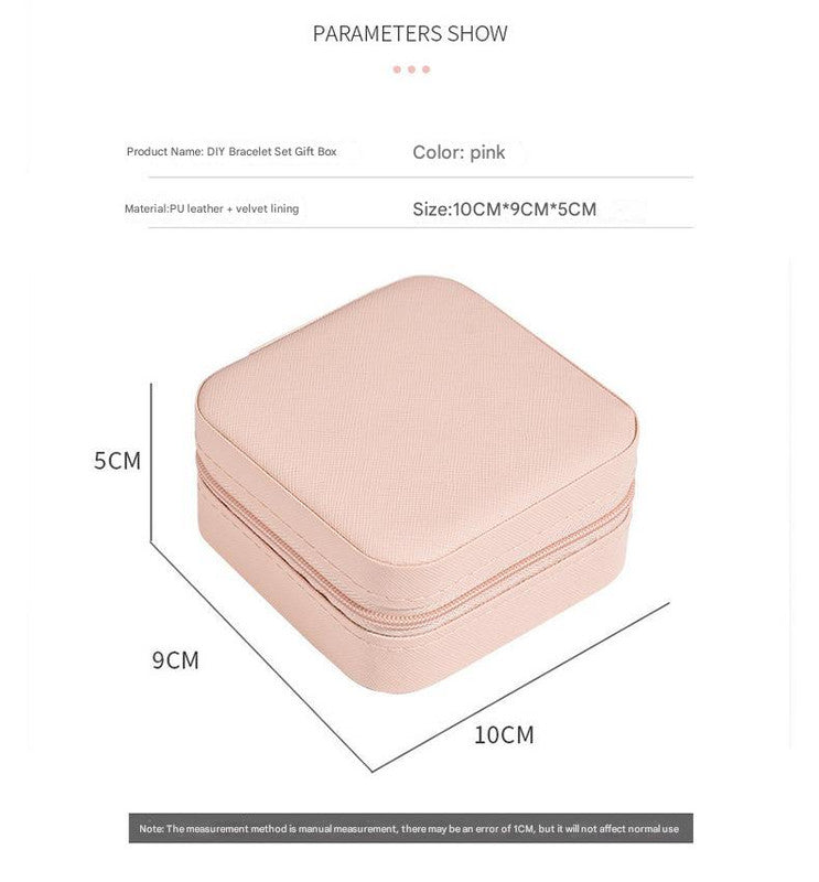 Kids DIY Beaded Bracelet Kit – Red Edition Jewellery Making Set with Charms, Storage Box & Display Stand