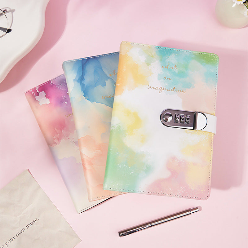 ImagiLock Tie-Dye Creativity Journal – A5 Soft Touch Lockable Diary with 240 Pages (Colourful Blooming Edition)