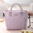 Lilac Purple Chic Insulated Lunch Tote Bag – Large Capacity Quilted Cooler Tote