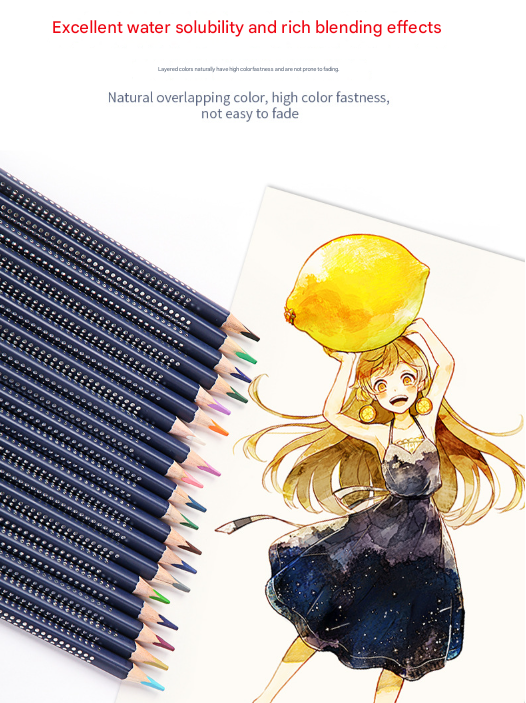 Giorgione Artist Aquarelle Watercolour Pencils – 24-Colour Water-Soluble Set with Tin Case