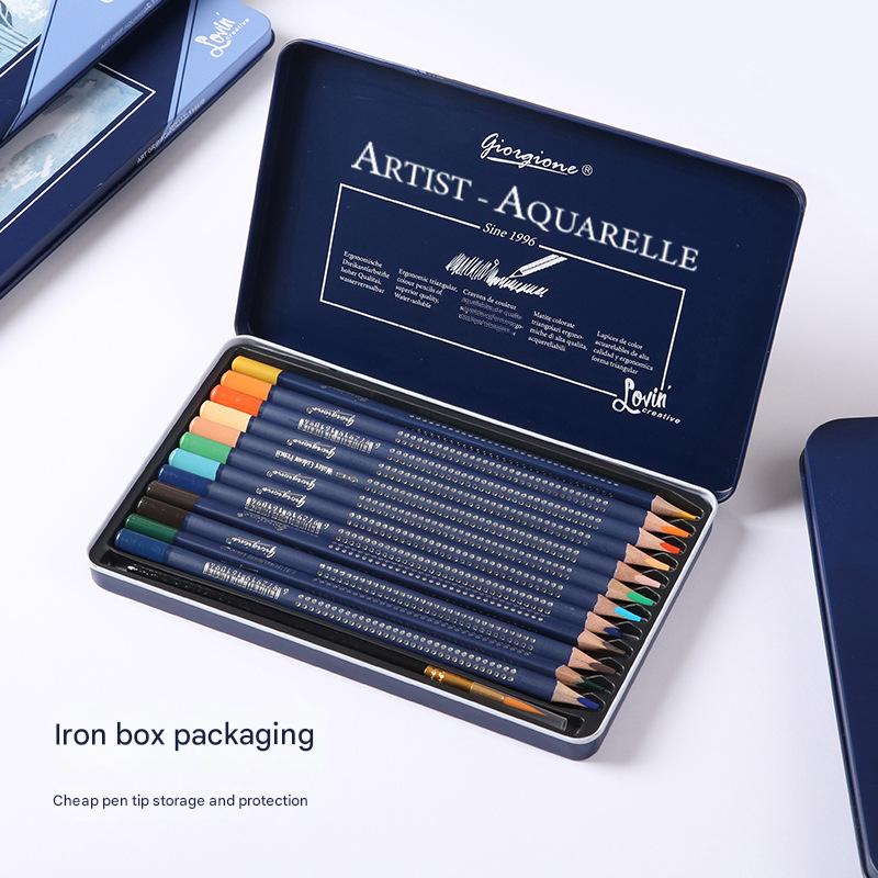 Giorgione Artist Aquarelle Watercolour Pencils – 120-Colour Water-Soluble Set with Tin Case