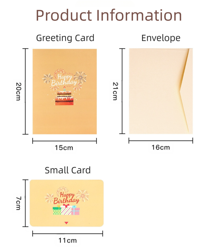 Interactive 3D Pop-Up Birthday Card with Music, Lights & Blow-Out Candle – Musical Greeting Card