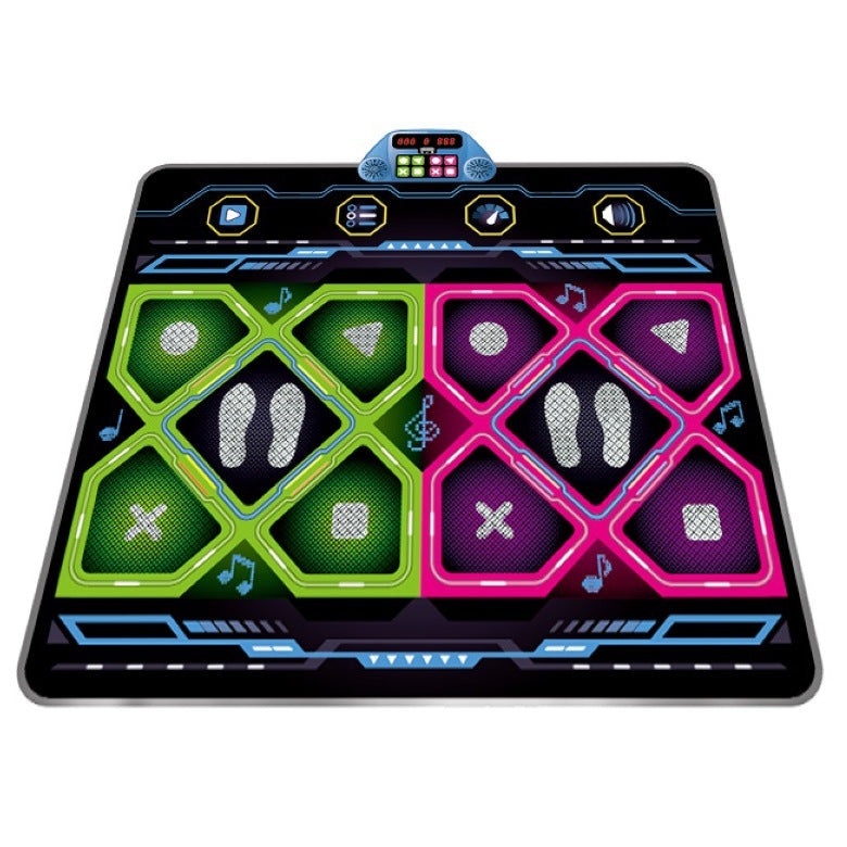 Kids Dual Player Dance Mat – Extra-Large Electronic Music Game Pad with Lights & Rhythm Modes