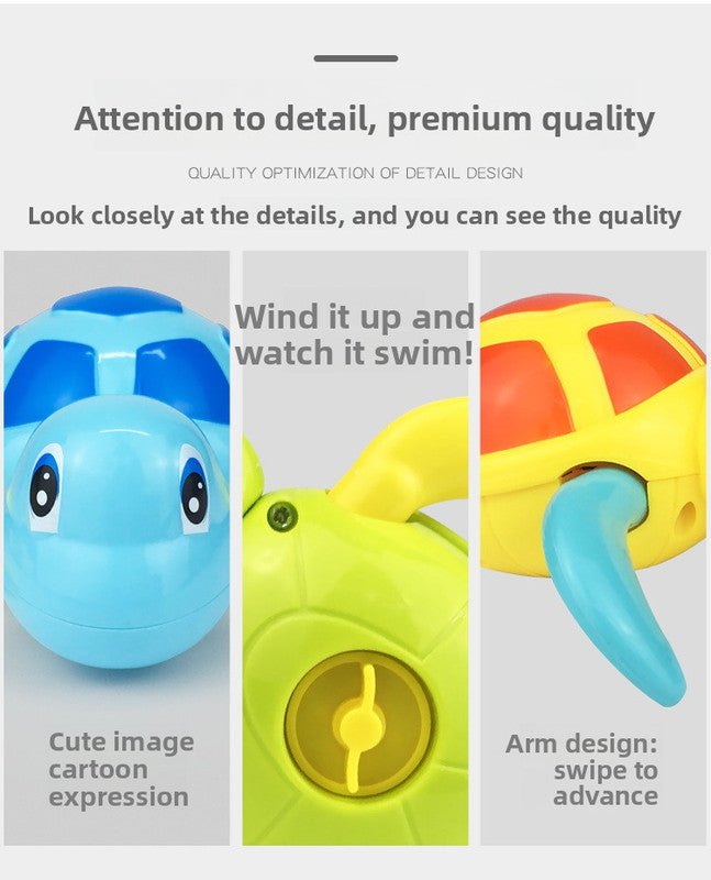Wind-Up Swimming Turtles Bath Toy Set (3-Pack)