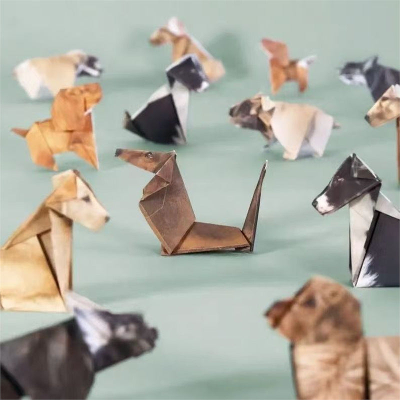 Geometric Paper Cats and Dogs Origami Craft Kit