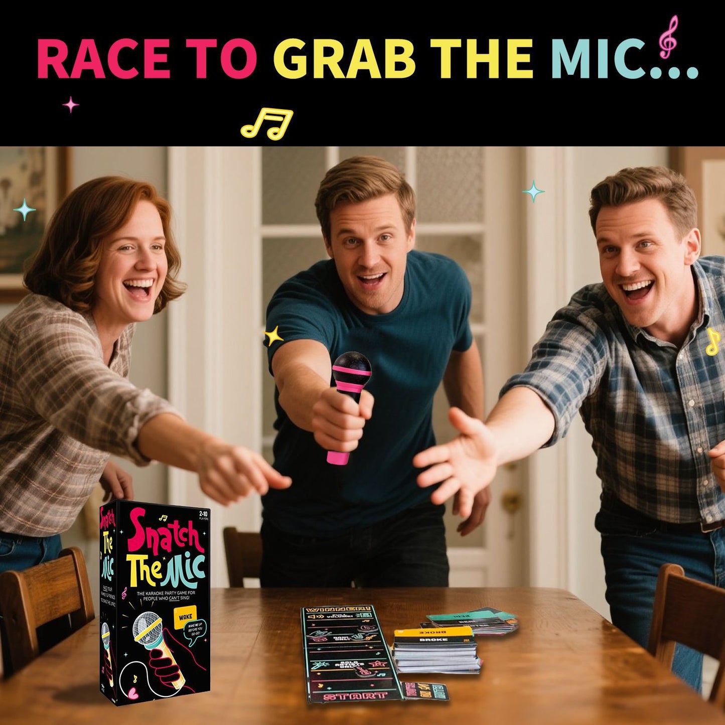 Snatch The Mic – High-Energy Music Party Game for Family & Friends