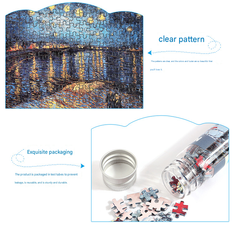 150-Piece Mini Jigsaw Puzzle in Reusable Tube – Compact Travel Puzzle with Postcard Back Design for Creative Play (Windowsill Kitten)