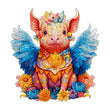 Irregular Wooden Puzzle – “Pigs Can Fly” A3 (33×43cm), 210 Pieces, 4mm Thick Artistic Jigsaw Gift & Display Puzzle