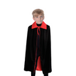 A child wearing the Vampire Cloak Kids Party Costume - 10-14 Years Old, suitable for party costumes or theatrical roles.